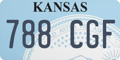 KS license plate 788CGF