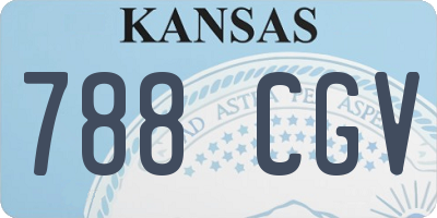 KS license plate 788CGV