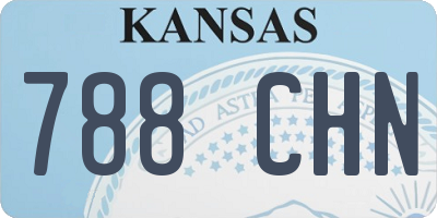 KS license plate 788CHN