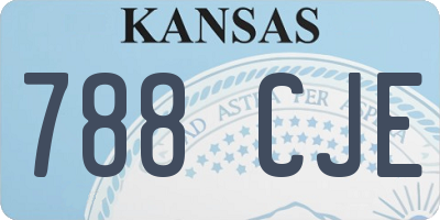 KS license plate 788CJE