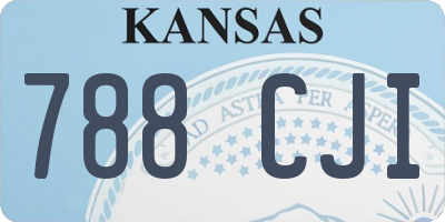 KS license plate 788CJI