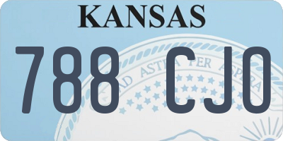 KS license plate 788CJO
