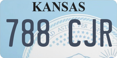 KS license plate 788CJR