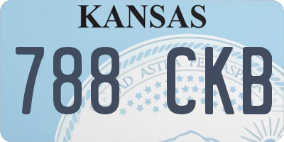 KS license plate 788CKB