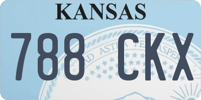 KS license plate 788CKX