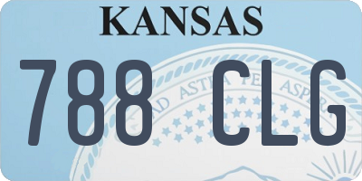 KS license plate 788CLG