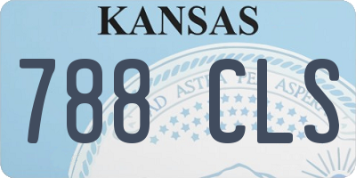 KS license plate 788CLS