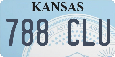 KS license plate 788CLU