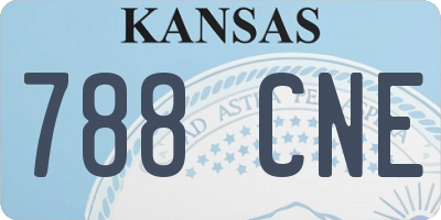 KS license plate 788CNE