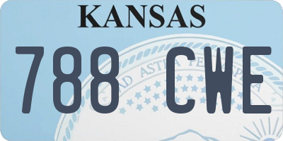 KS license plate 788CWE
