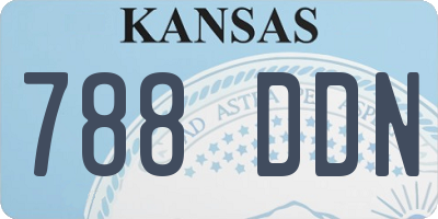 KS license plate 788DDN