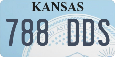 KS license plate 788DDS