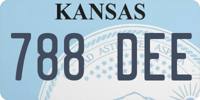 KS license plate 788DEE