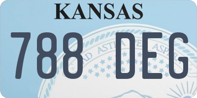 KS license plate 788DEG