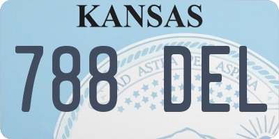 KS license plate 788DEL