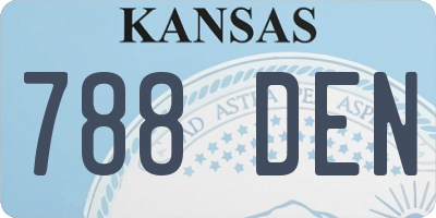 KS license plate 788DEN