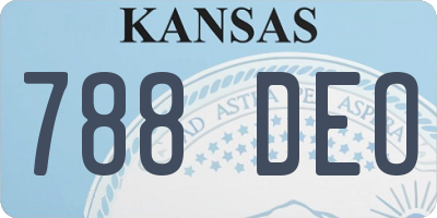 KS license plate 788DEO