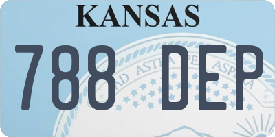 KS license plate 788DEP