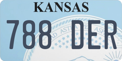 KS license plate 788DER