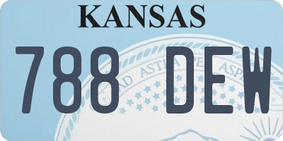 KS license plate 788DEW