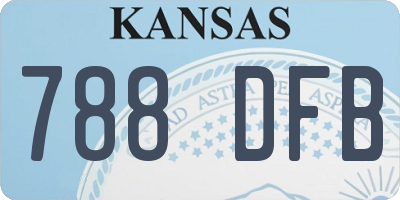 KS license plate 788DFB