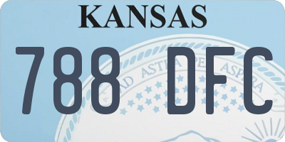 KS license plate 788DFC