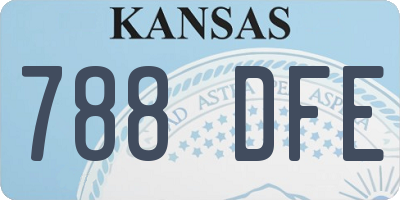 KS license plate 788DFE