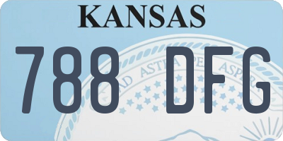KS license plate 788DFG