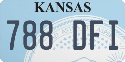 KS license plate 788DFI