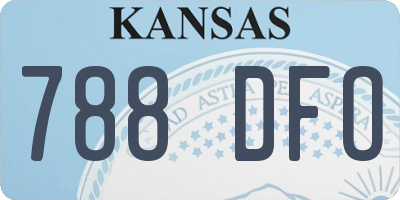 KS license plate 788DFO