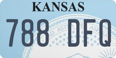 KS license plate 788DFQ