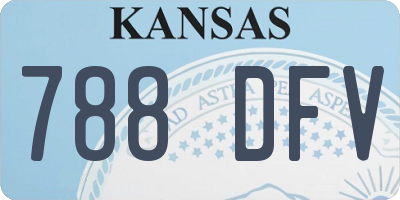 KS license plate 788DFV