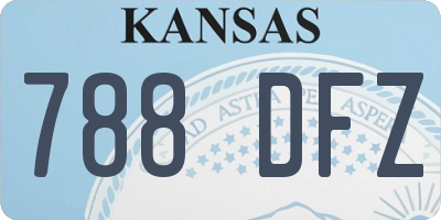 KS license plate 788DFZ