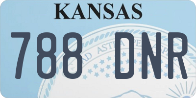 KS license plate 788DNR