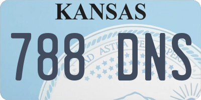 KS license plate 788DNS