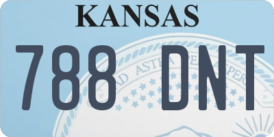 KS license plate 788DNT