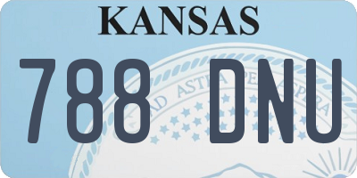 KS license plate 788DNU
