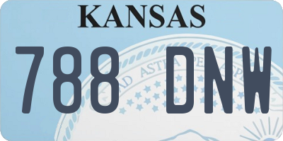 KS license plate 788DNW