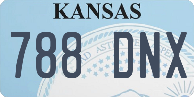 KS license plate 788DNX