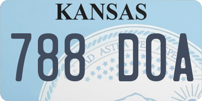 KS license plate 788DOA