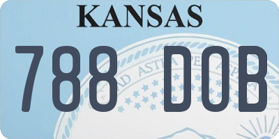 KS license plate 788DOB