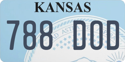 KS license plate 788DOD
