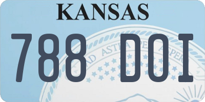 KS license plate 788DOI