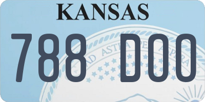 KS license plate 788DOO