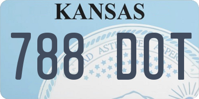 KS license plate 788DOT