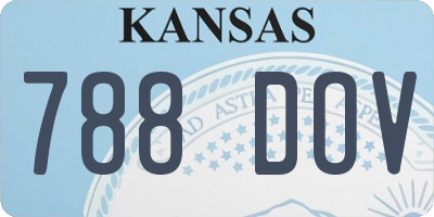 KS license plate 788DOV