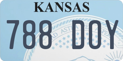 KS license plate 788DOY
