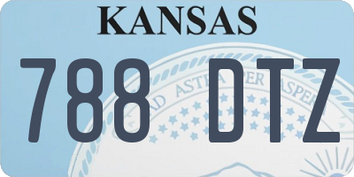 KS license plate 788DTZ