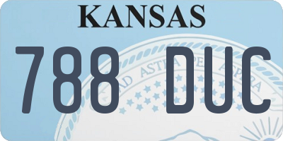 KS license plate 788DUC