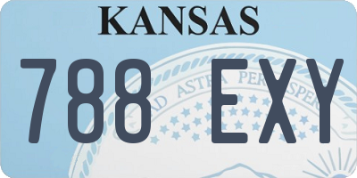 KS license plate 788EXY